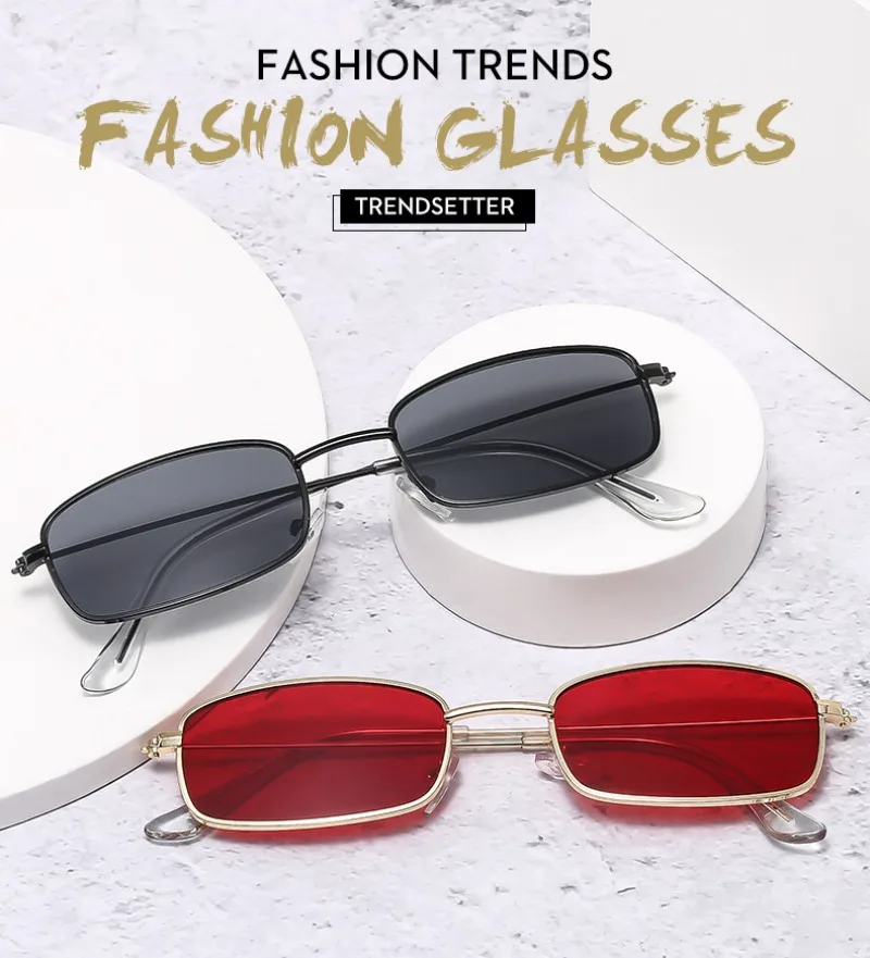 New Small Square Sunglasses Wo - Metal Photo Panel review and price